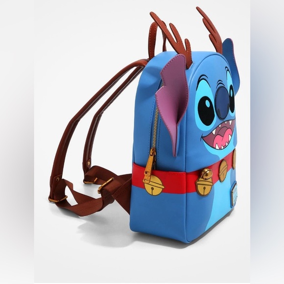 Disney Loungefly Lilo and Stitch Reindeer Backpack.   NWOT - Picture 2 of 12